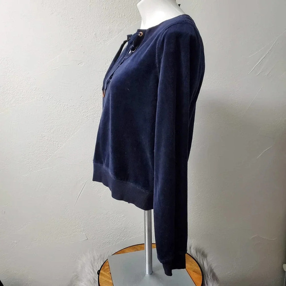 BETSEY JOHNSON | Performance Blue Velour Laceup Small - Picture 3 of 9